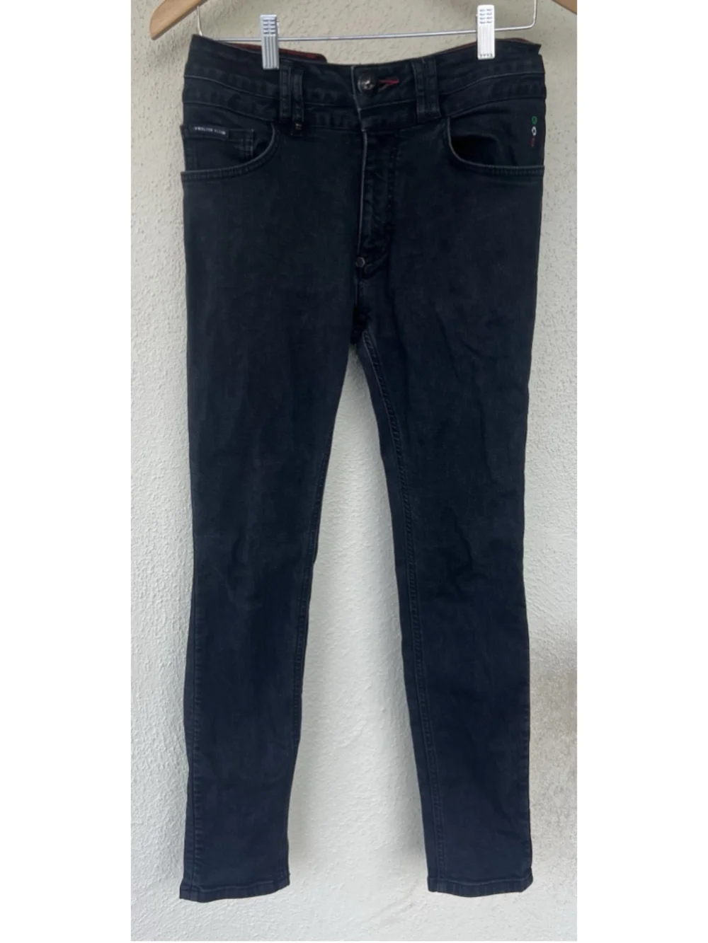 Philipp Plein Straight Supreme Skull Black Jean Pants Men’s Size 32 Slim Fit